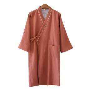 Double Gauze Cotton Pajamas Kimono Robe
