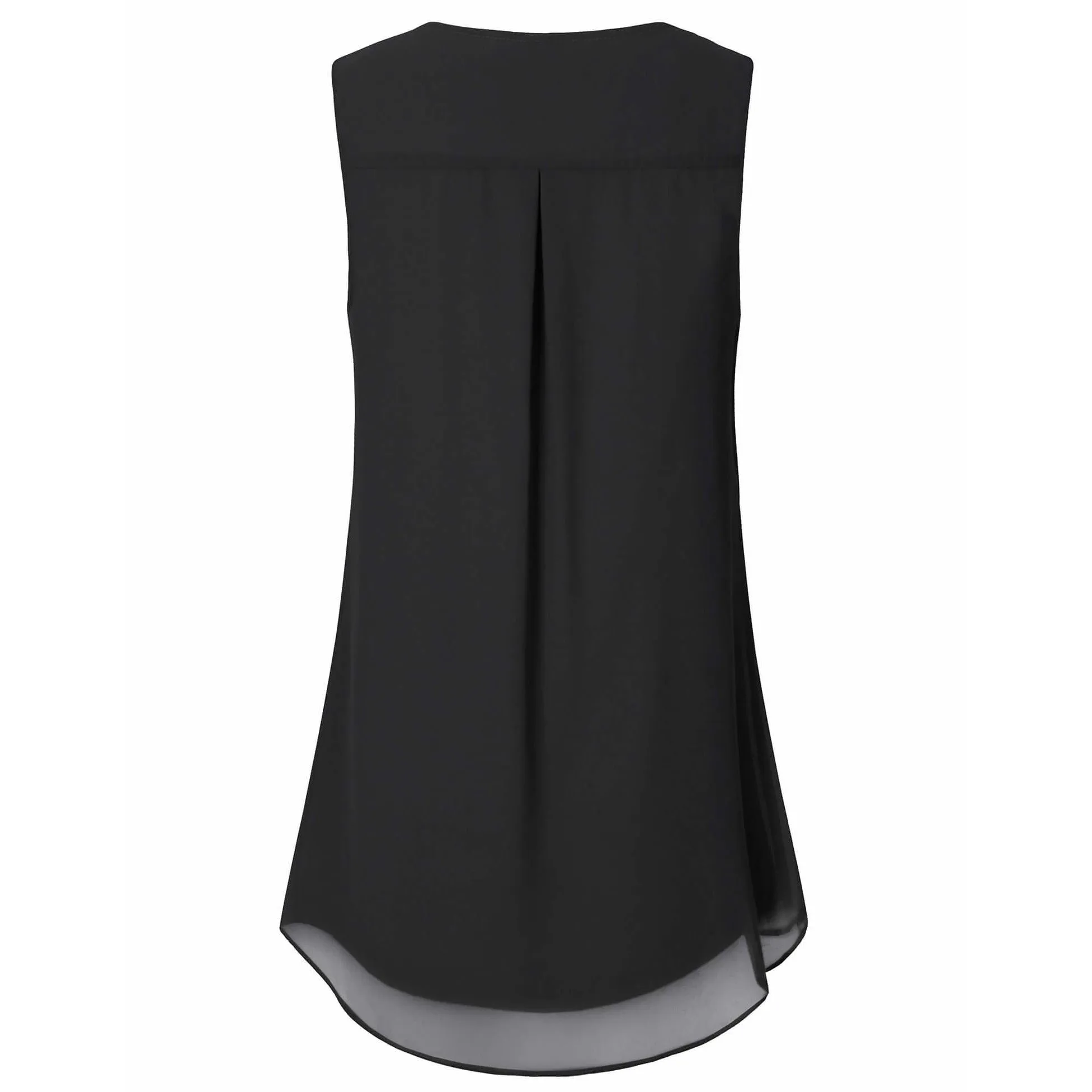 Double Layers Sleeveless Chiffon Tank