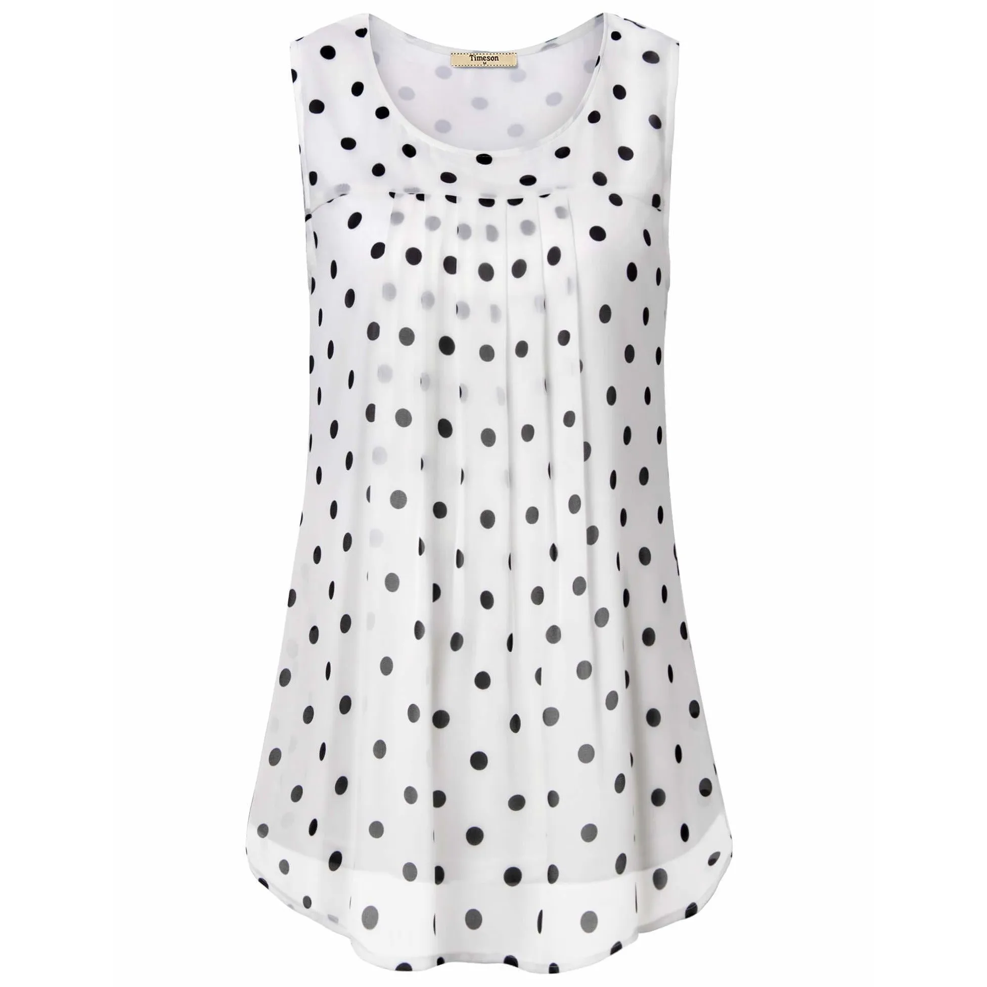 Double Layers Sleeveless Chiffon Tank
