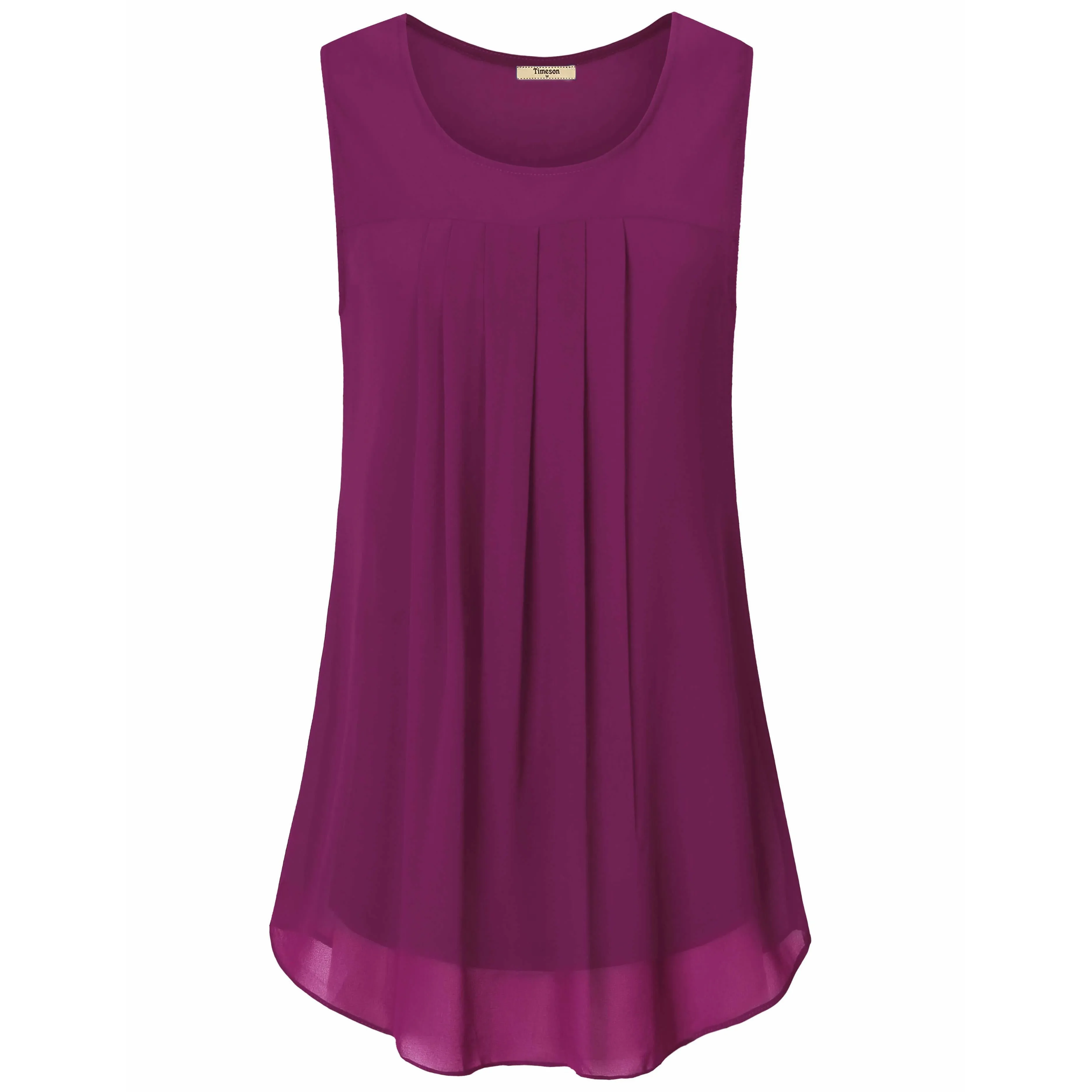 Double Layers Sleeveless Chiffon Tank