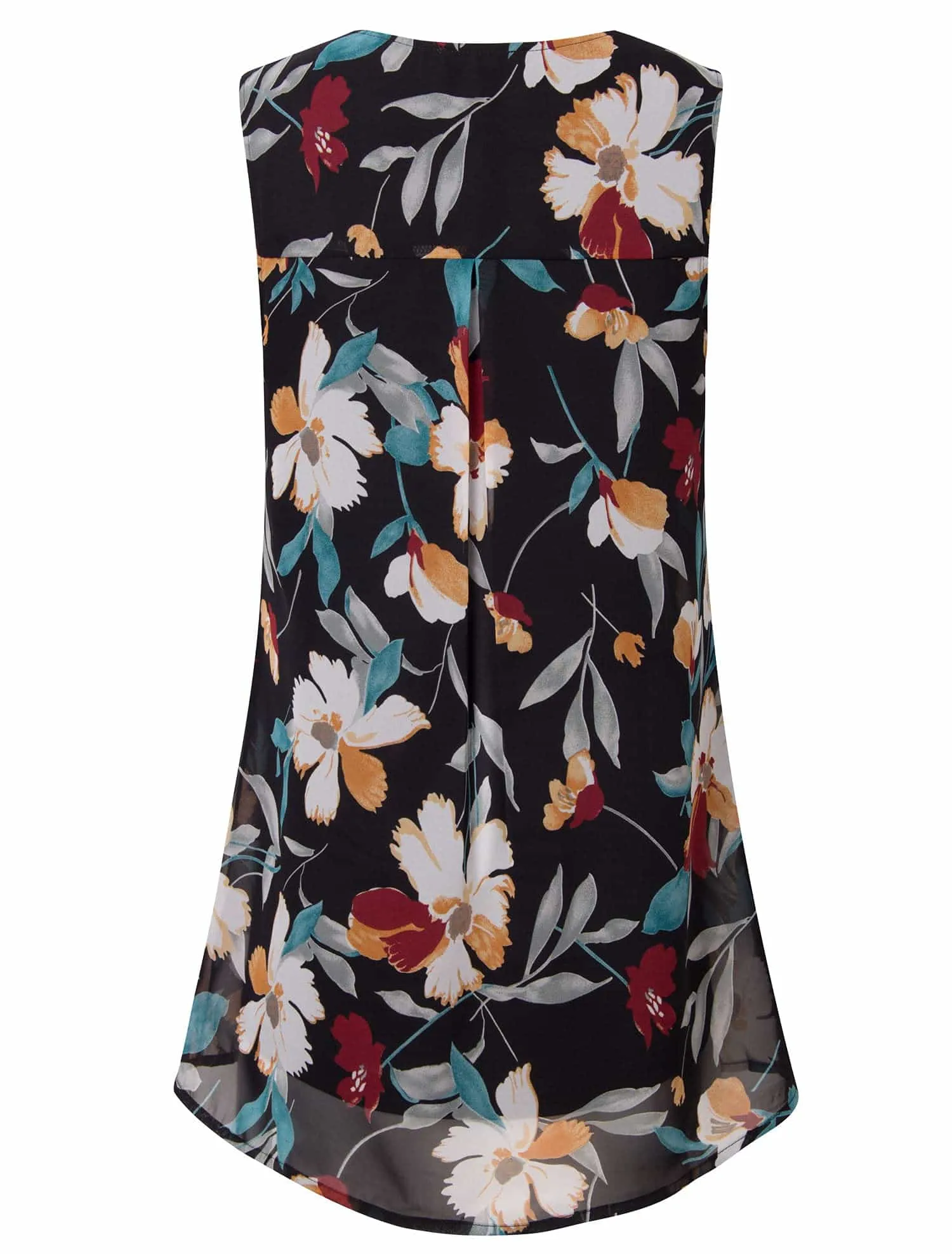 Double Layers Sleeveless Chiffon Tank