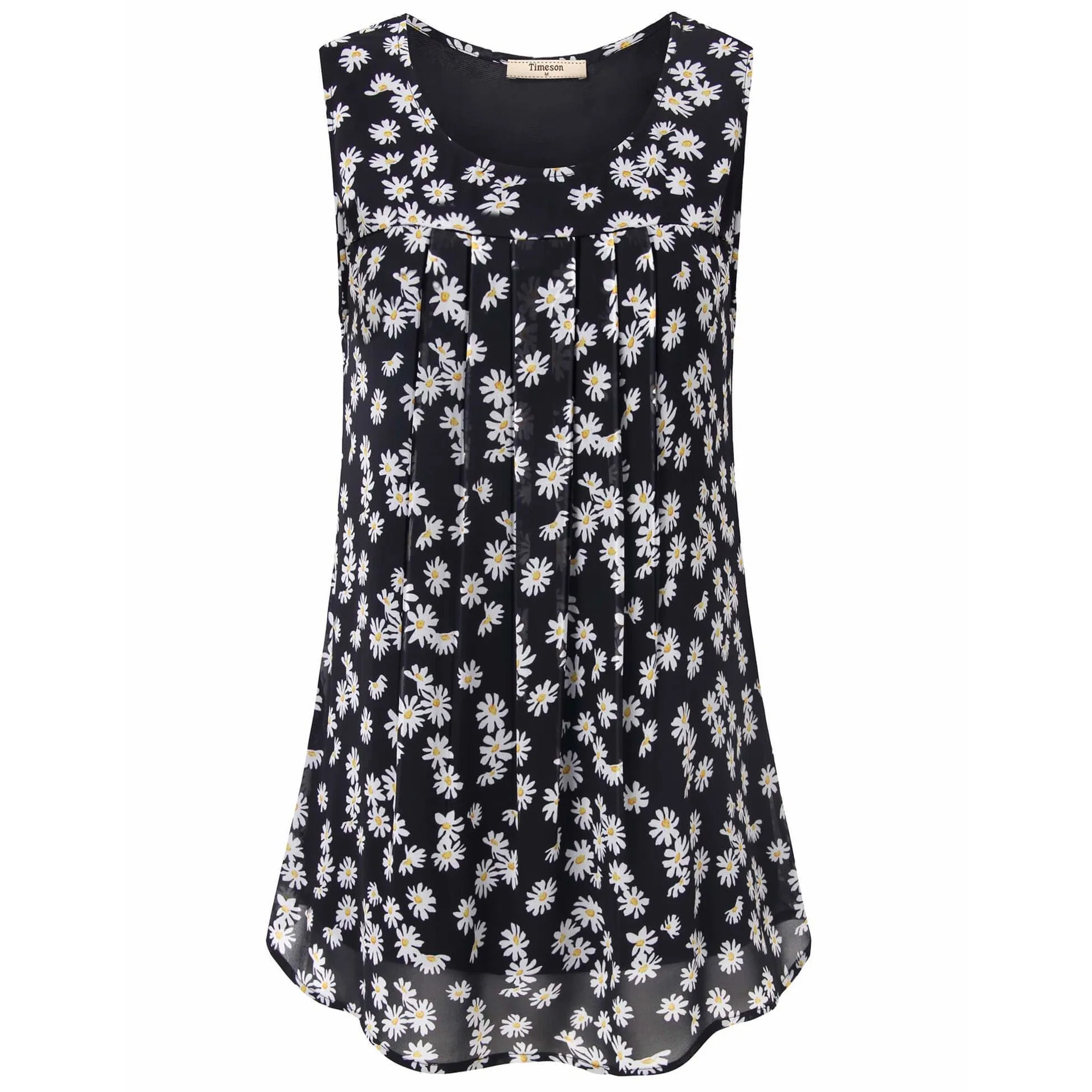 Double Layers Sleeveless Chiffon Tank
