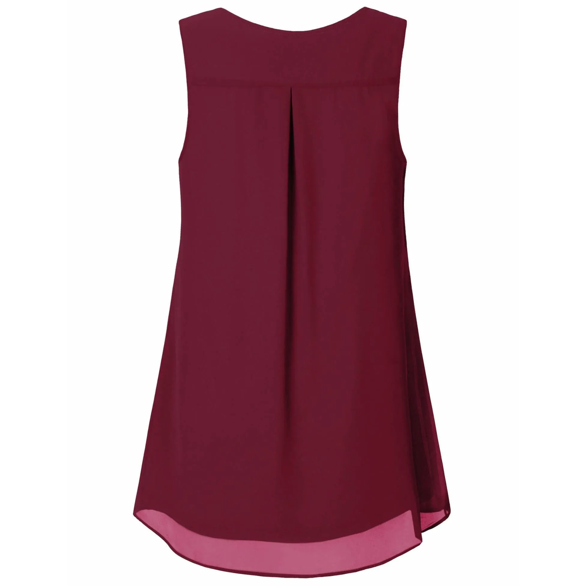 Double Layers Sleeveless Chiffon Tank
