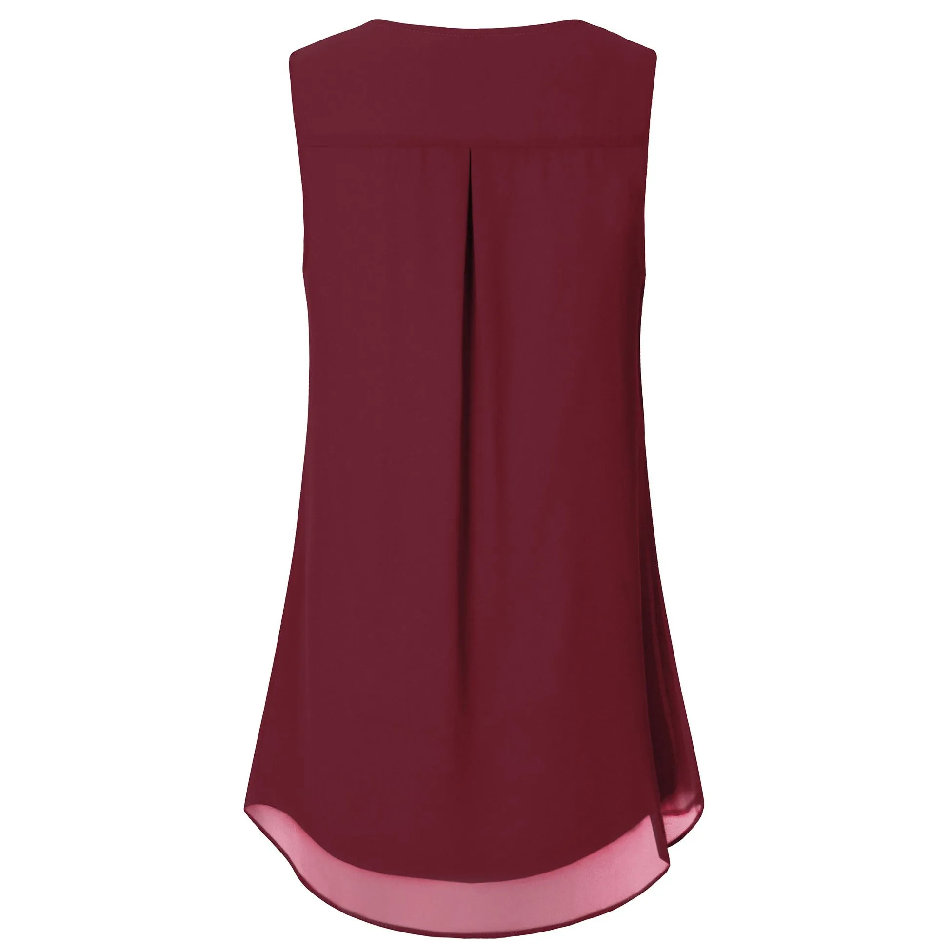 Double Layers Sleeveless Chiffon Tank