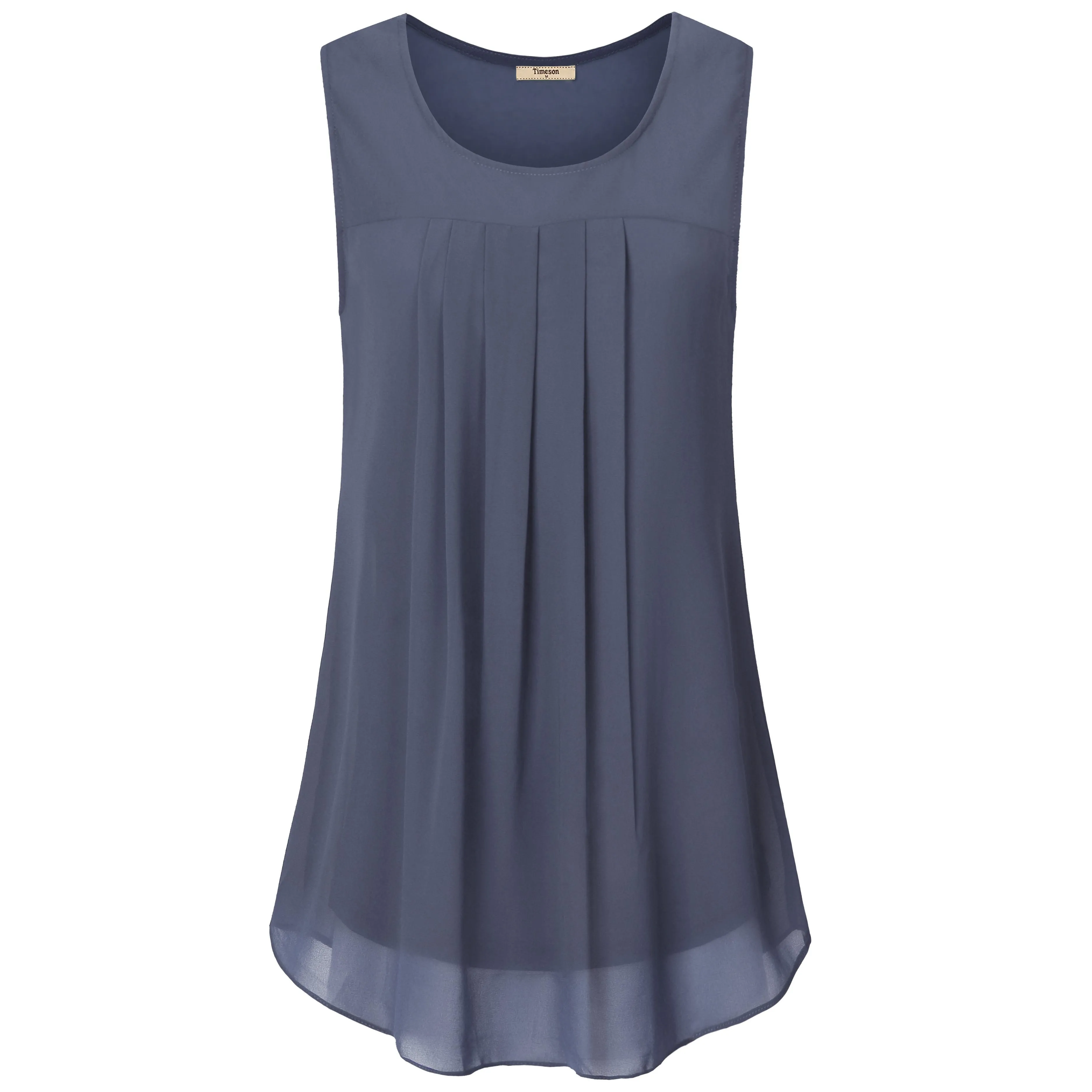 Double Layers Sleeveless Chiffon Tank