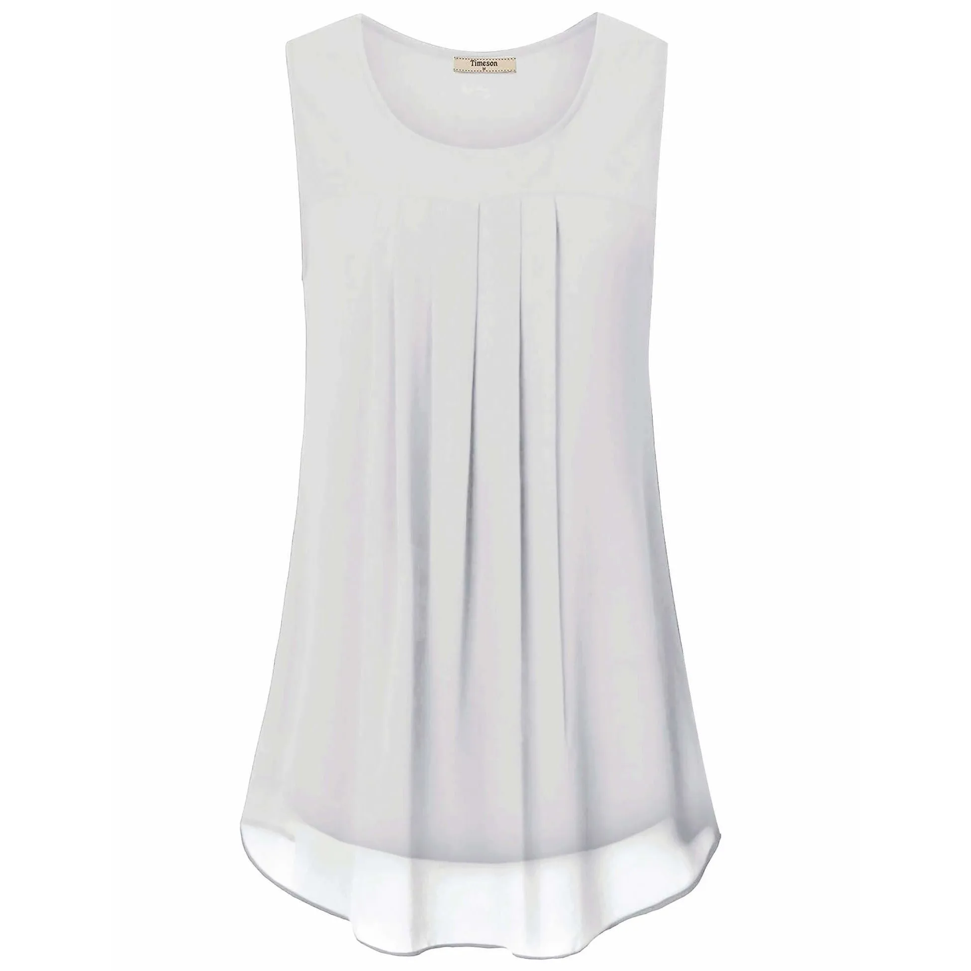 Double Layers Sleeveless Chiffon Tank