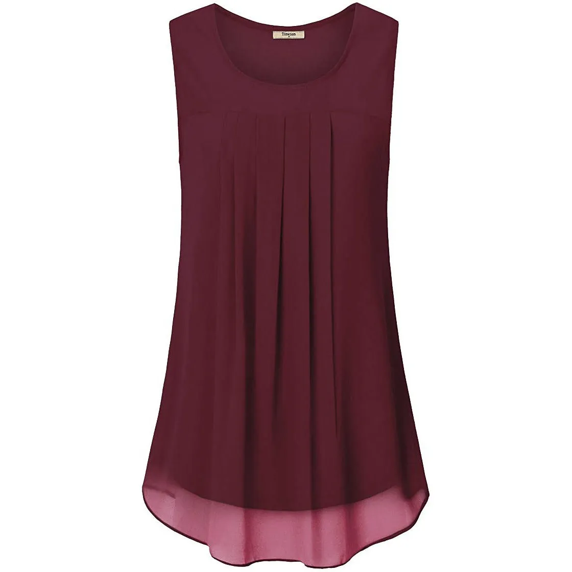 Double Layers Sleeveless Chiffon Tank