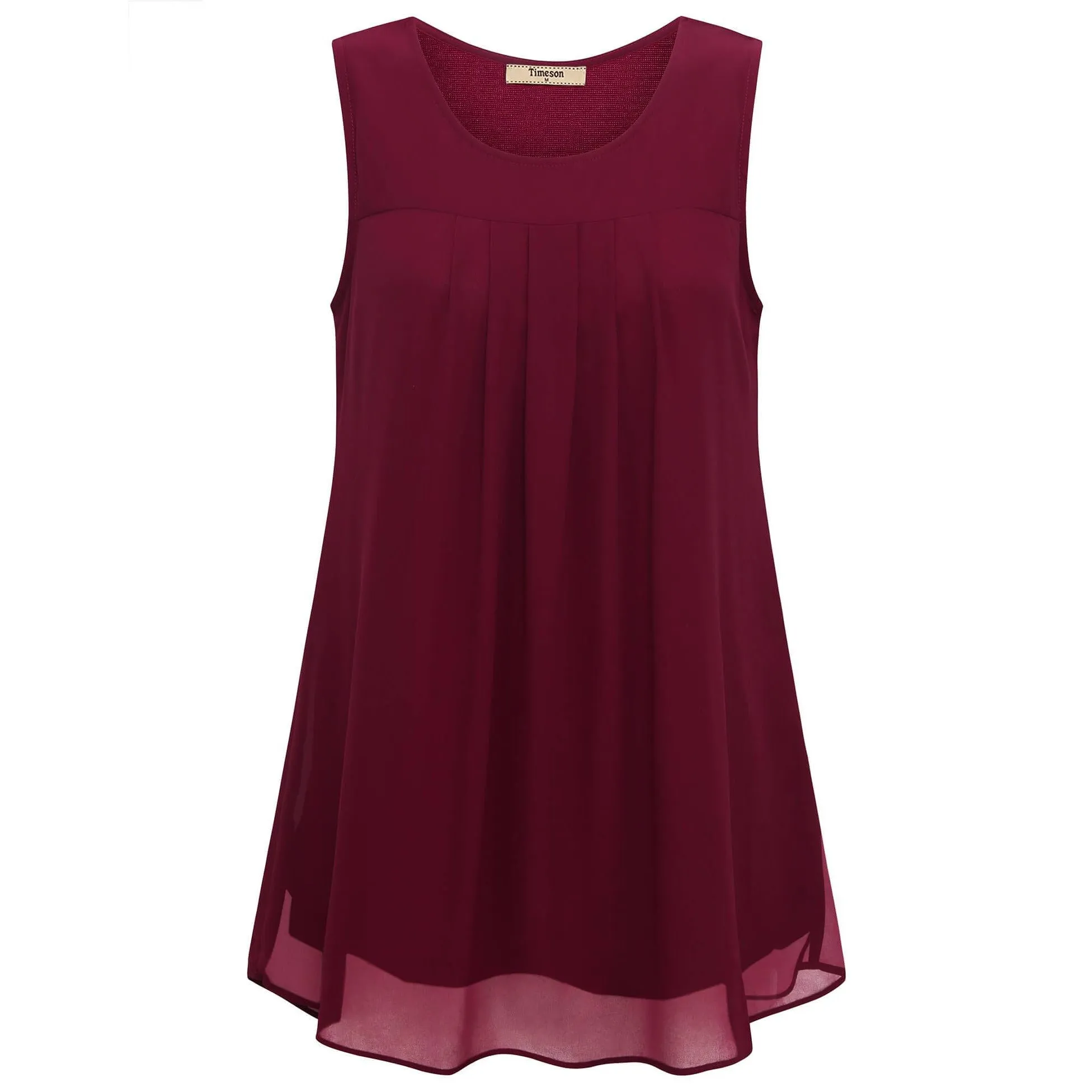 Double Layers Sleeveless Chiffon Tank