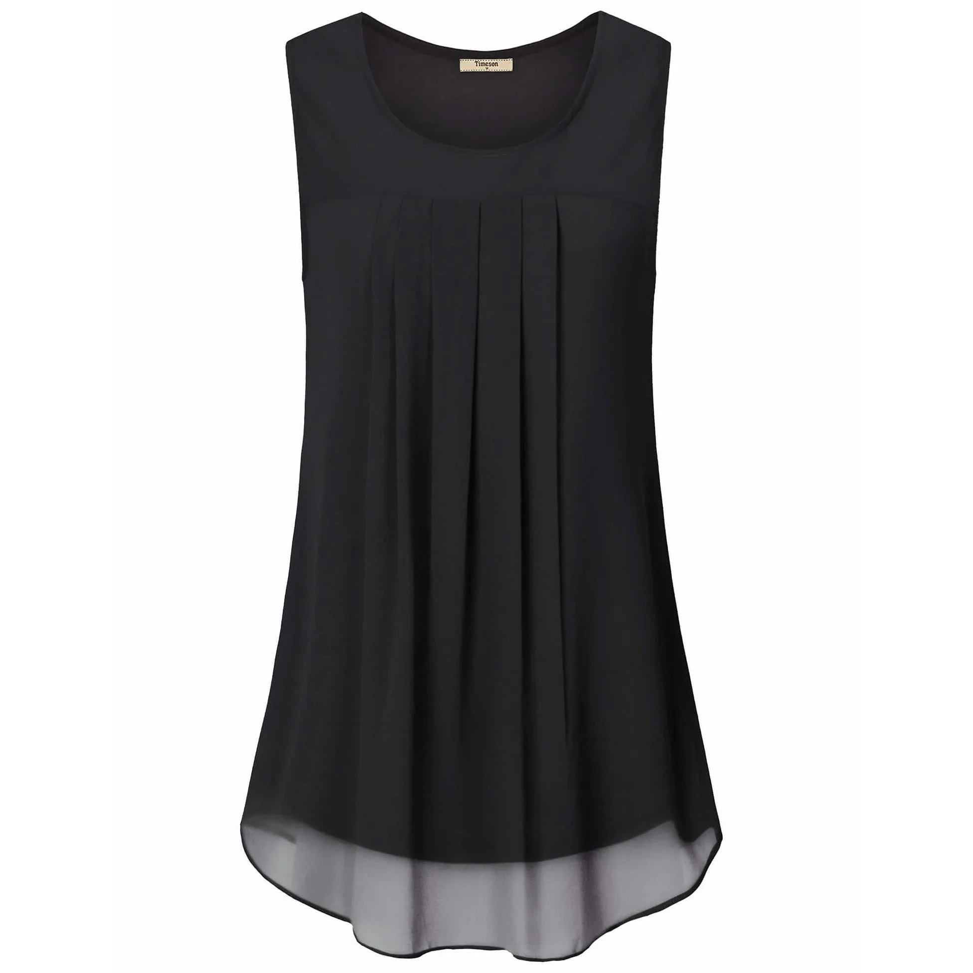 Double Layers Sleeveless Chiffon Tank