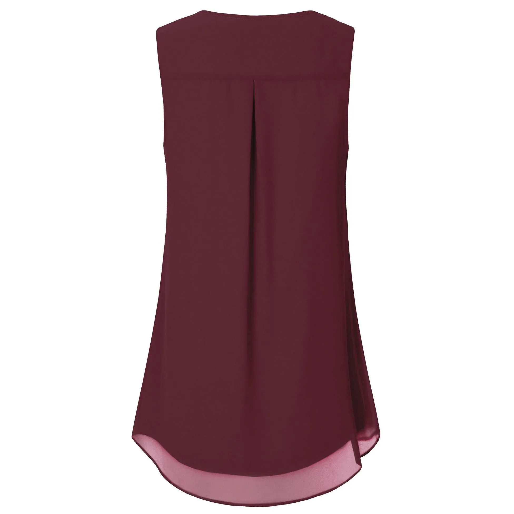 Double Layers Sleeveless Chiffon Tank