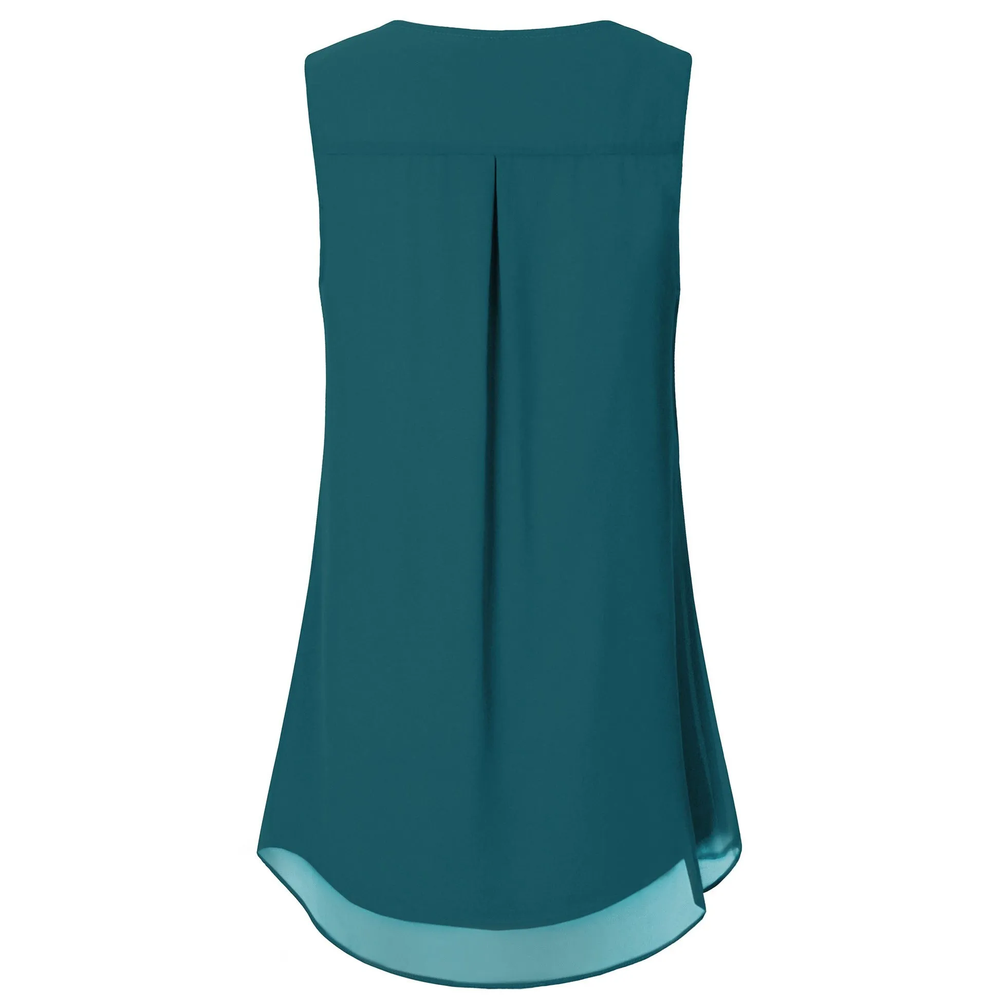 Double Layers Sleeveless Chiffon Tank