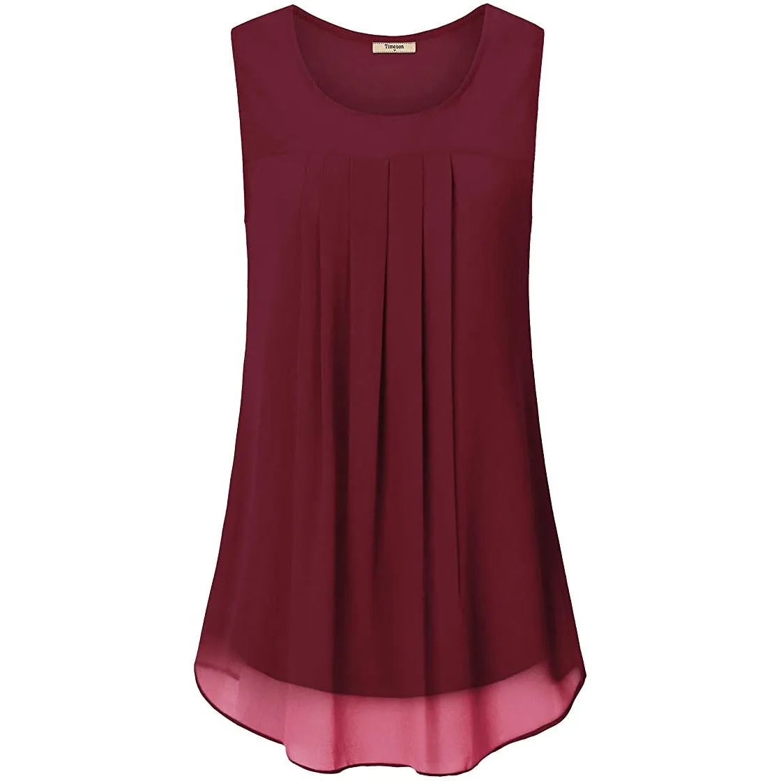 Double Layers Sleeveless Chiffon Tank
