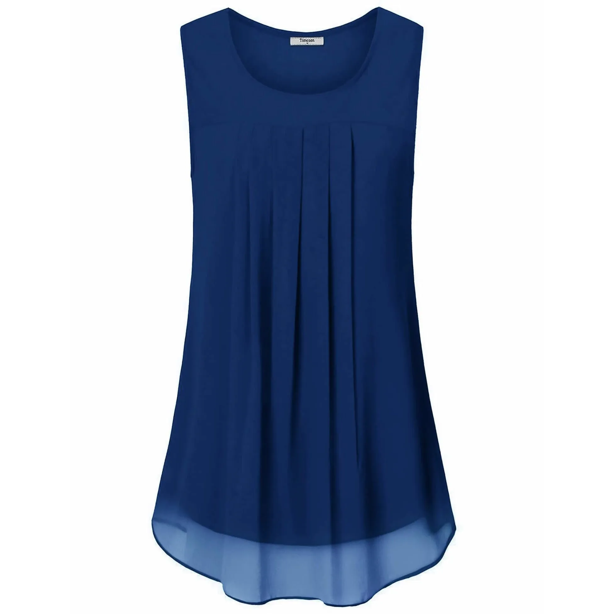 Double Layers Sleeveless Chiffon Tank