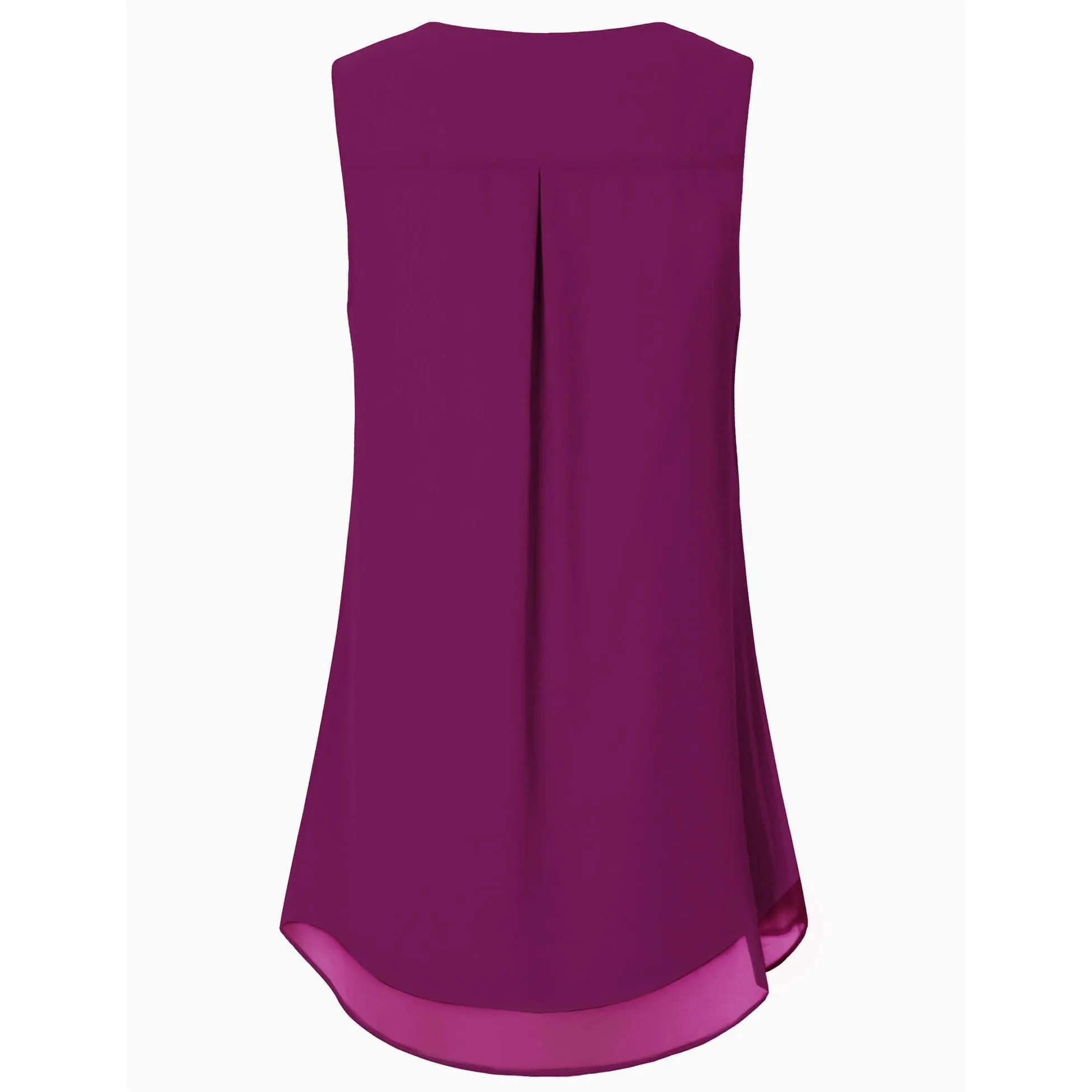 Double Layers Sleeveless Chiffon Tank
