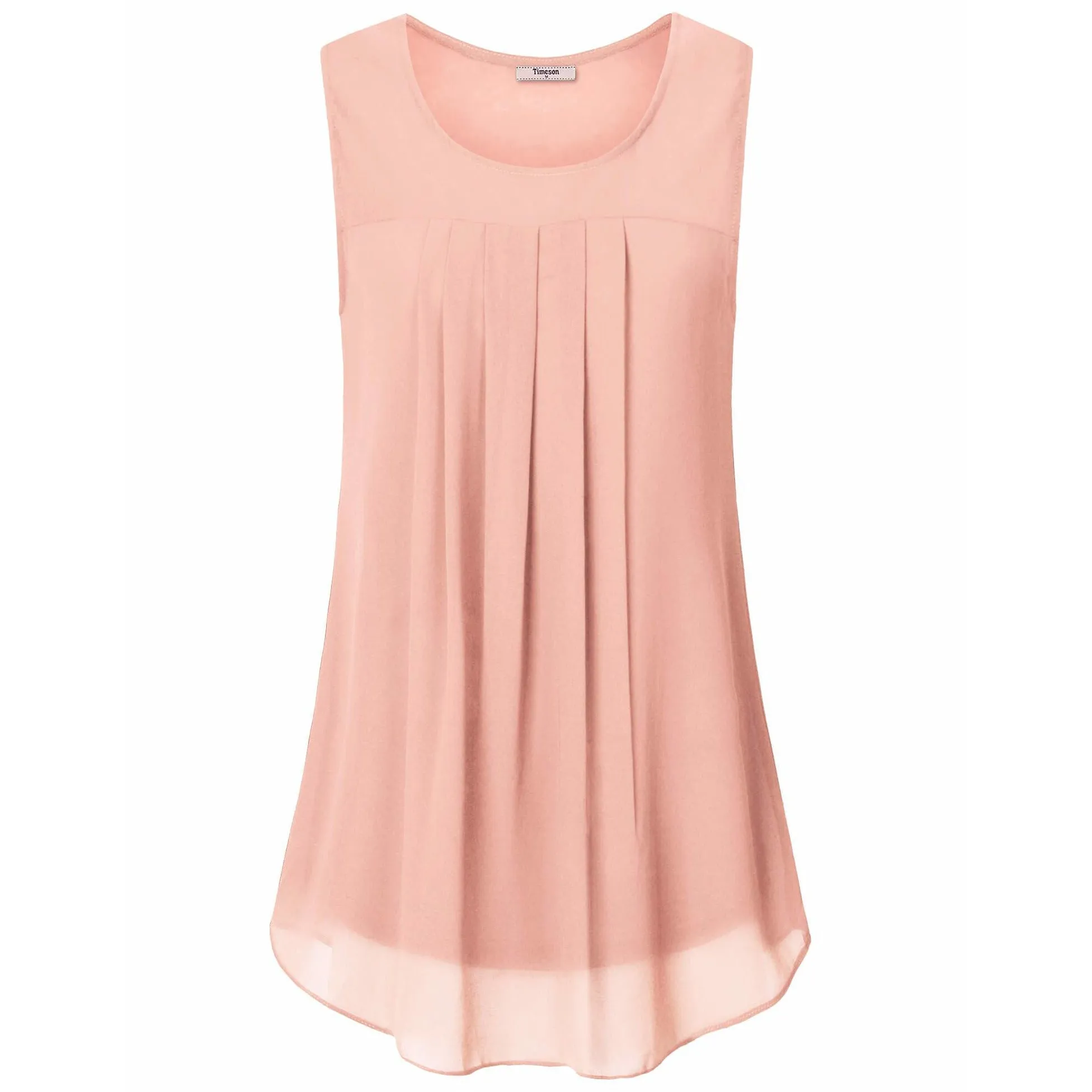 Double Layers Sleeveless Chiffon Tank