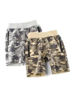 Fashion Camouflage Casual Shorts Big Little Boys Bottom