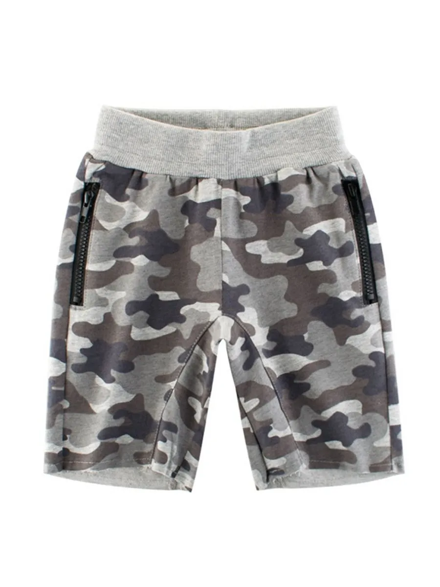 Fashion Camouflage Casual Shorts Big Little Boys Bottom