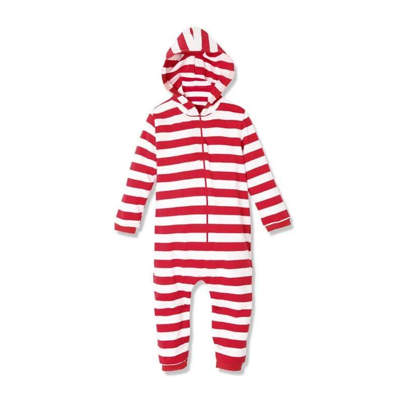 Fashion Red Striped Long Sleeve 2 Pieces Christmas Family Matching Outfis
