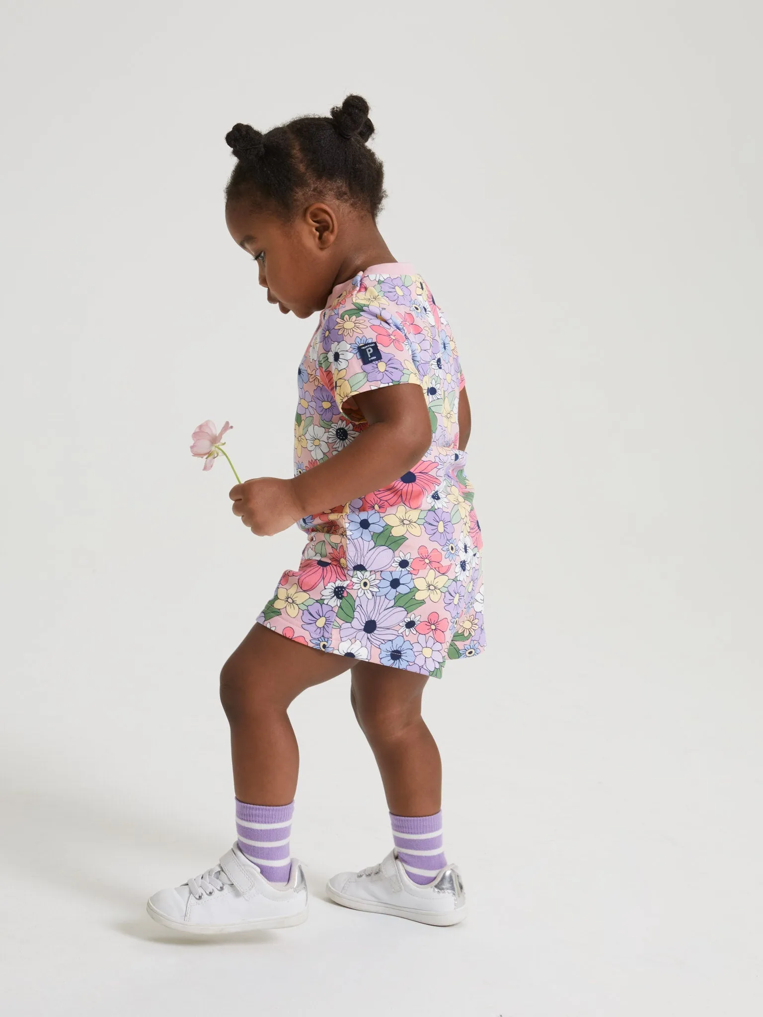 Floral Print Kids Jersey Shorts