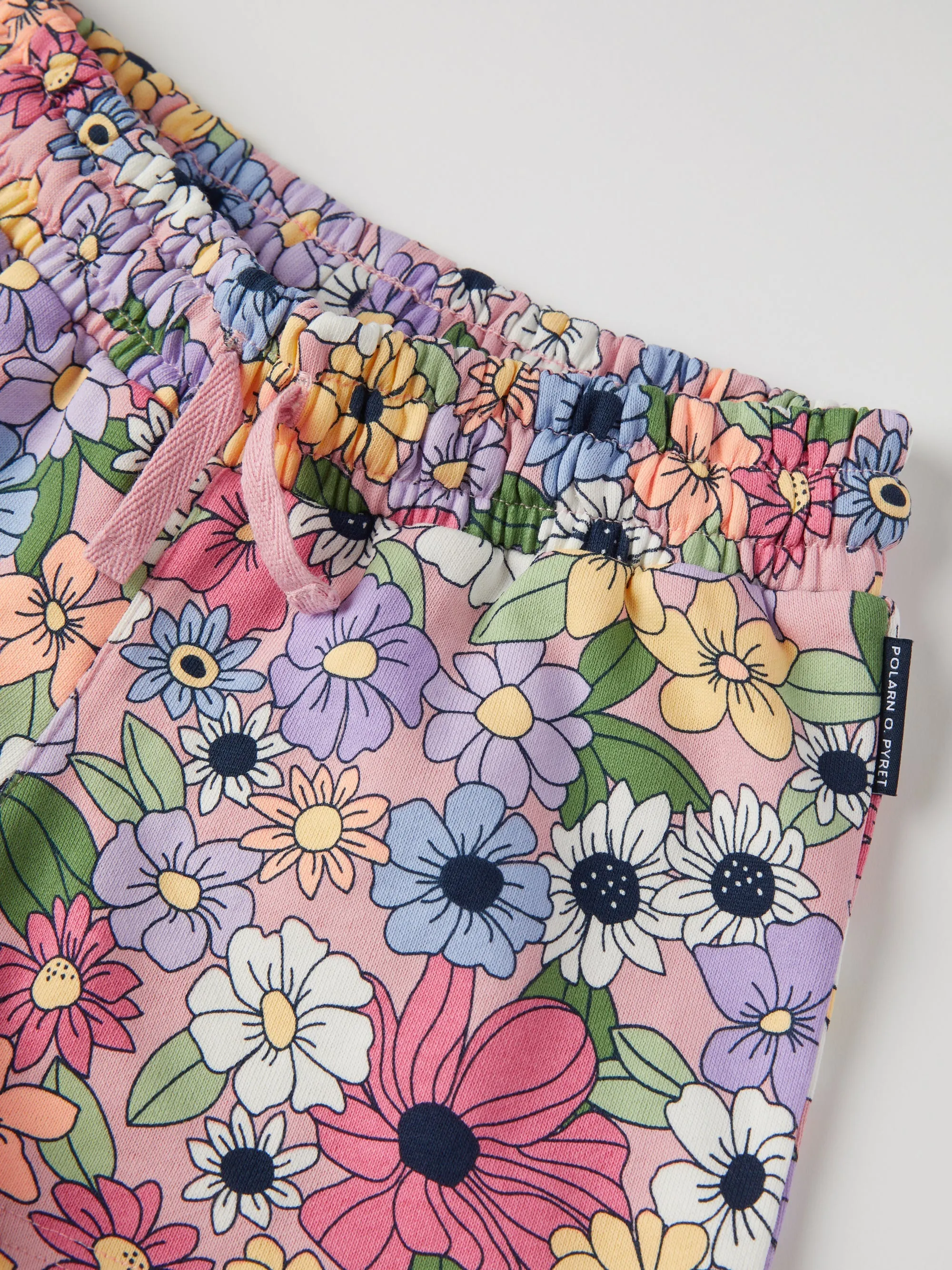 Floral Print Kids Jersey Shorts