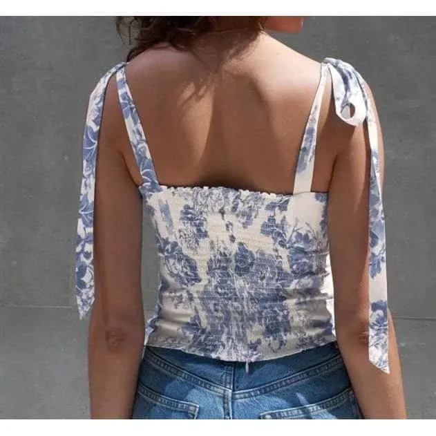 FLORAL SHORT TANK TOPS