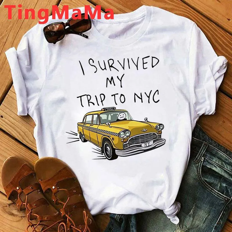 Funny Paper People Drive Away Letter Printing Pattern Summer Men's And Women's Short-sleeved T-shirts