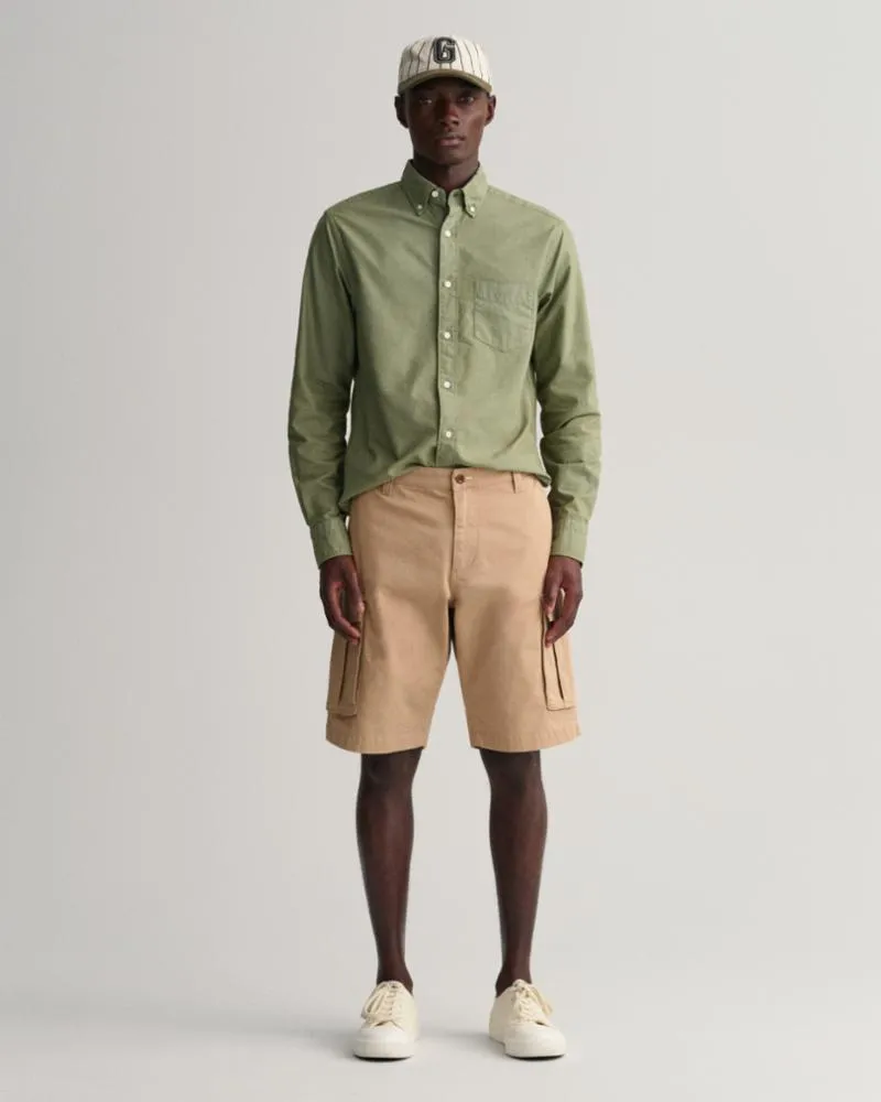 Gant Apparel Mens RELAXED TWILL CARGO SHORTS 248/DARK KHAKI
