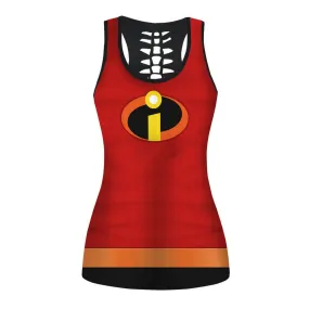Gearhomie Elastigirl Costume Tank Tops And Leggings