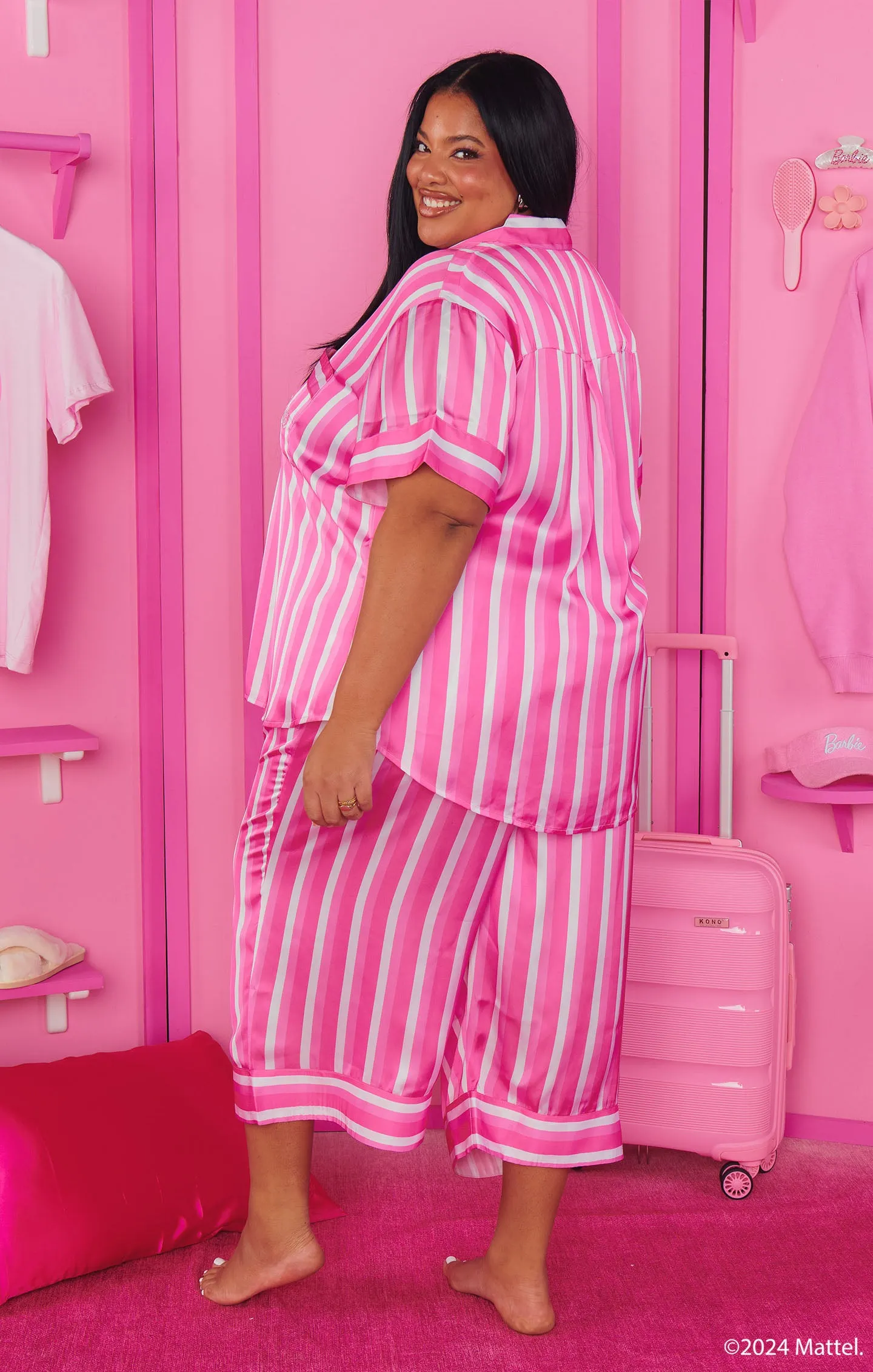Girls Night PJ Set ~ DreamHouse™ Stripe Satin