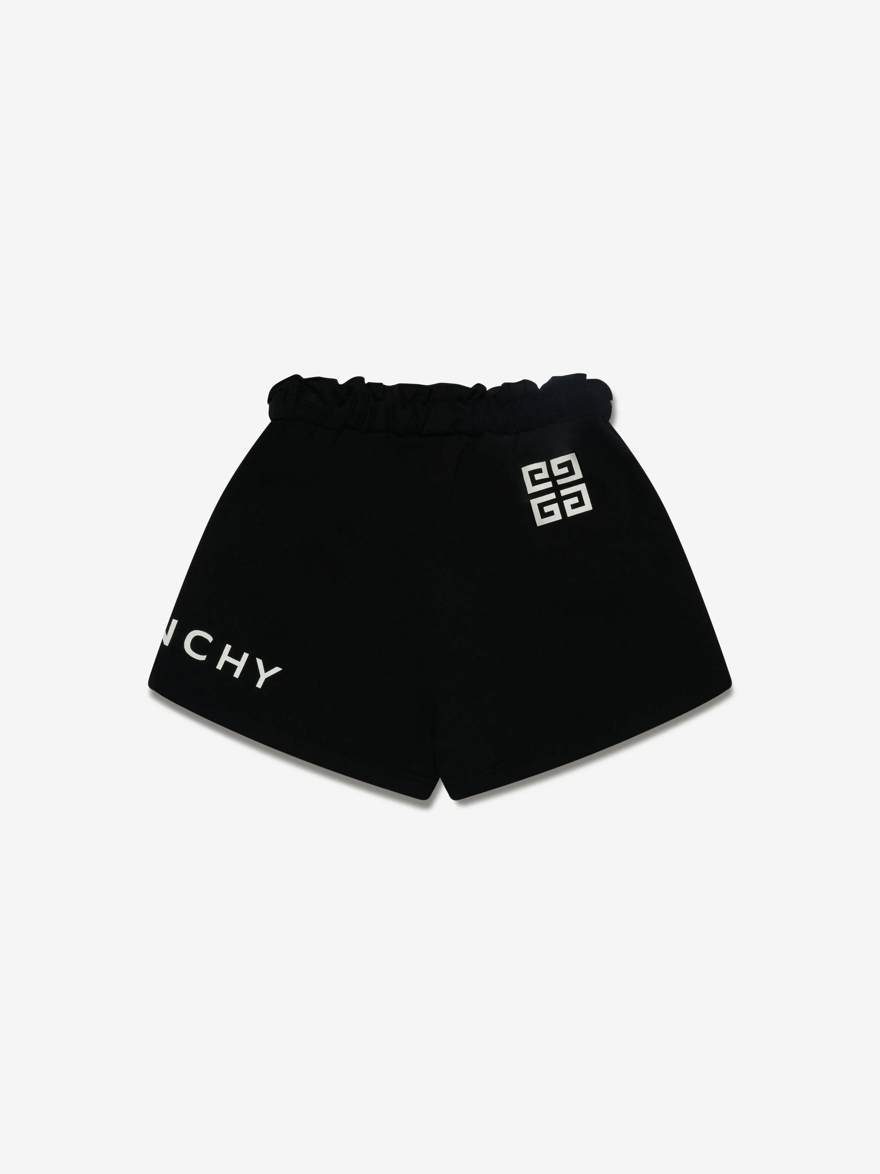 Givenchy Girls Logo Print Shorts in Black