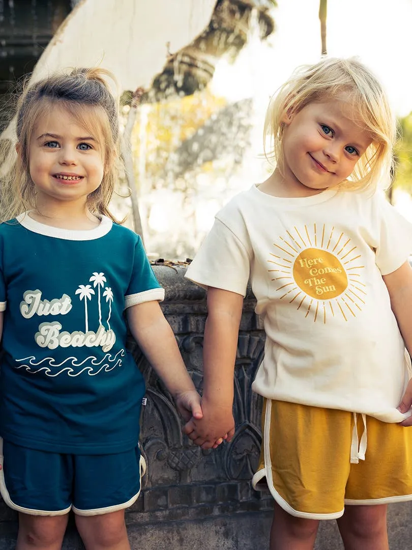 Golden Sunshine Bamboo Terry Track Shorts