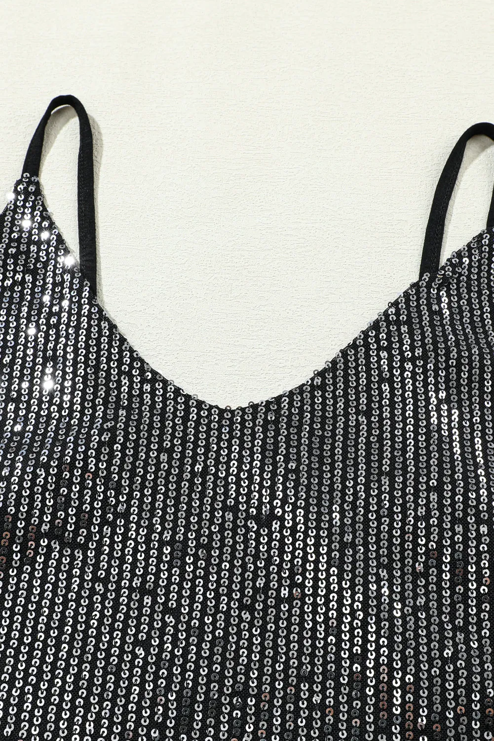 Gray Sequin Tank Top