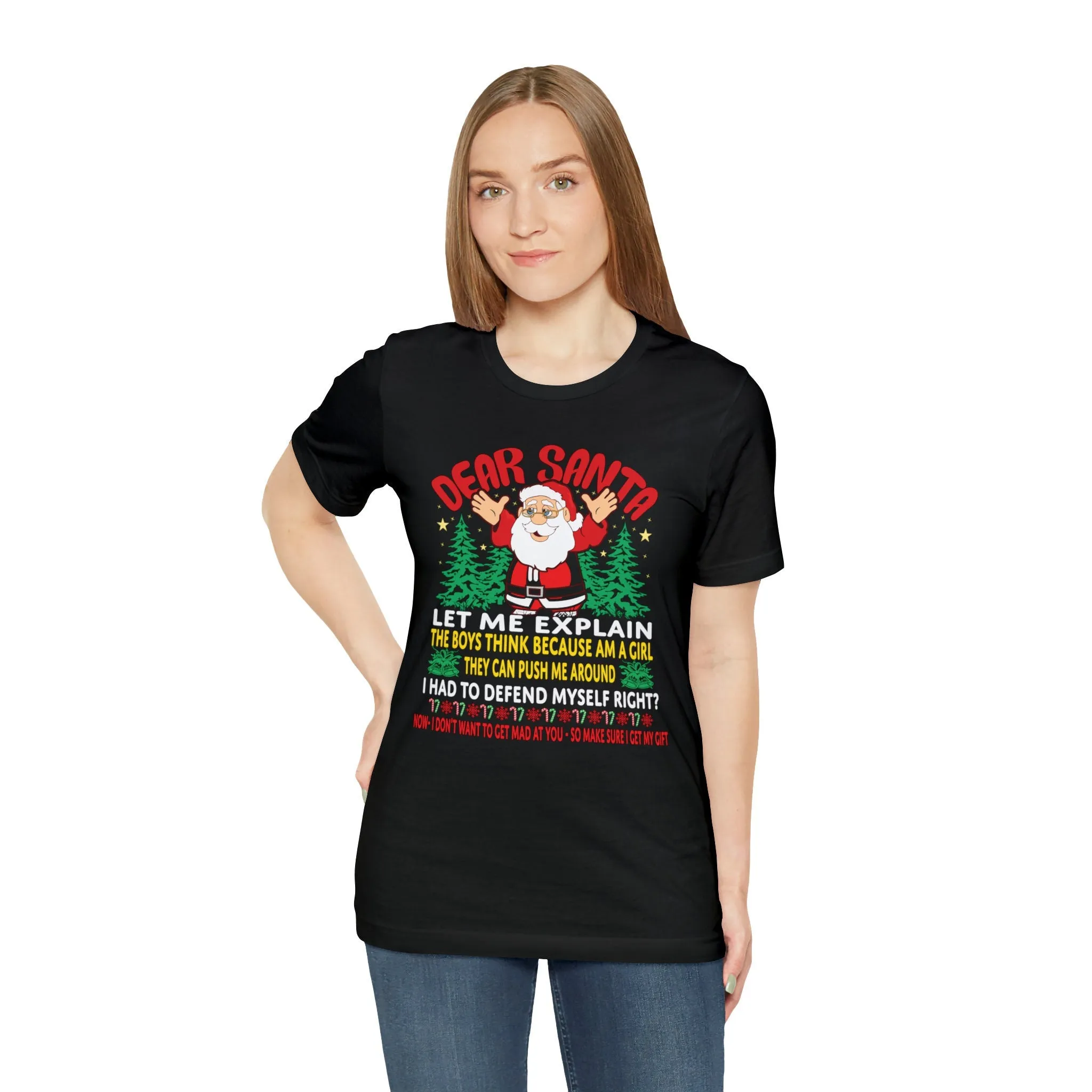 Gym Boxing T-shirts Dear Santa Let Me Explain | Prints ideas tight-fitting casual Colorful tees Christmas T-shirt
