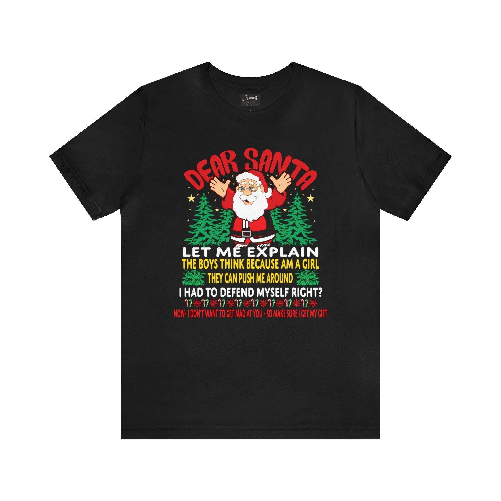 Gym Boxing T-shirts Dear Santa Let Me Explain | Prints ideas tight-fitting casual Colorful tees Christmas T-shirt
