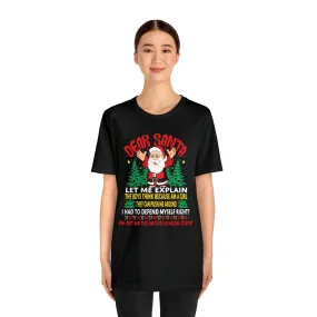 Gym Boxing T-shirts Dear Santa Let Me Explain | Prints ideas tight-fitting casual Colorful tees Christmas T-shirt