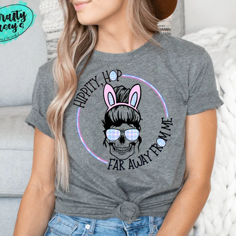 HIppity Hop Long Way From Home Mom Bunn Easter Tee