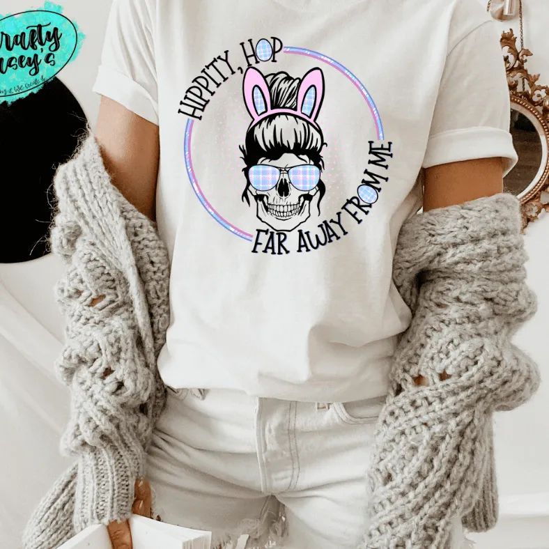 HIppity Hop Long Way From Home Mom Bunn Easter Tee