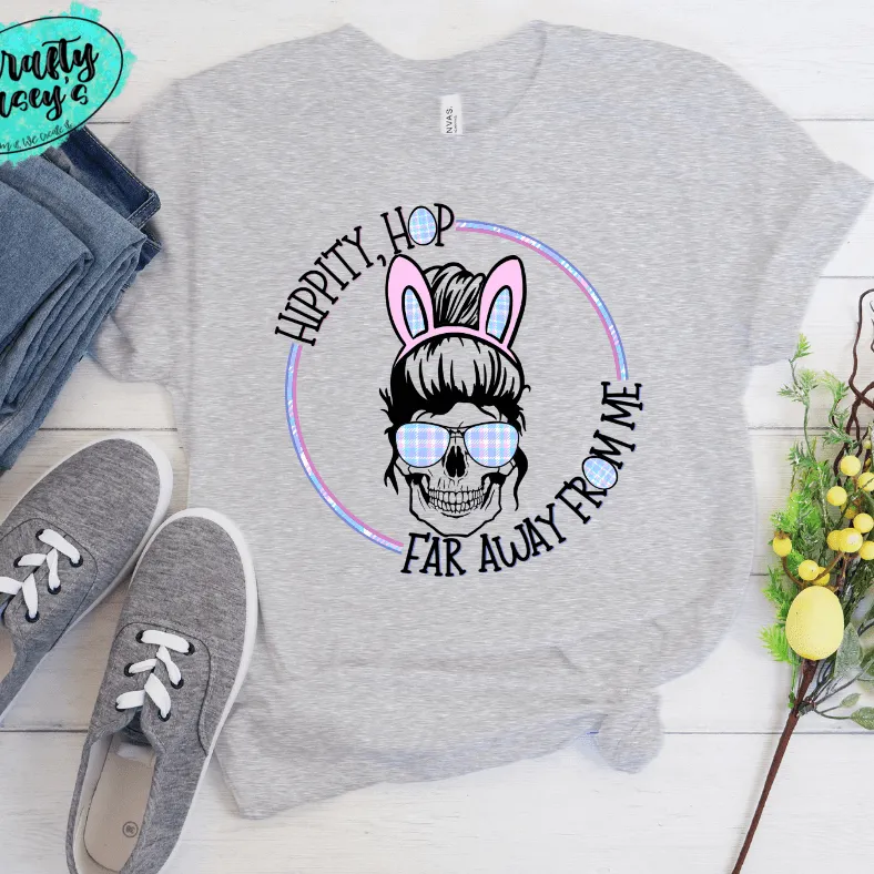 HIppity Hop Long Way From Home Mom Bunn Easter Tee