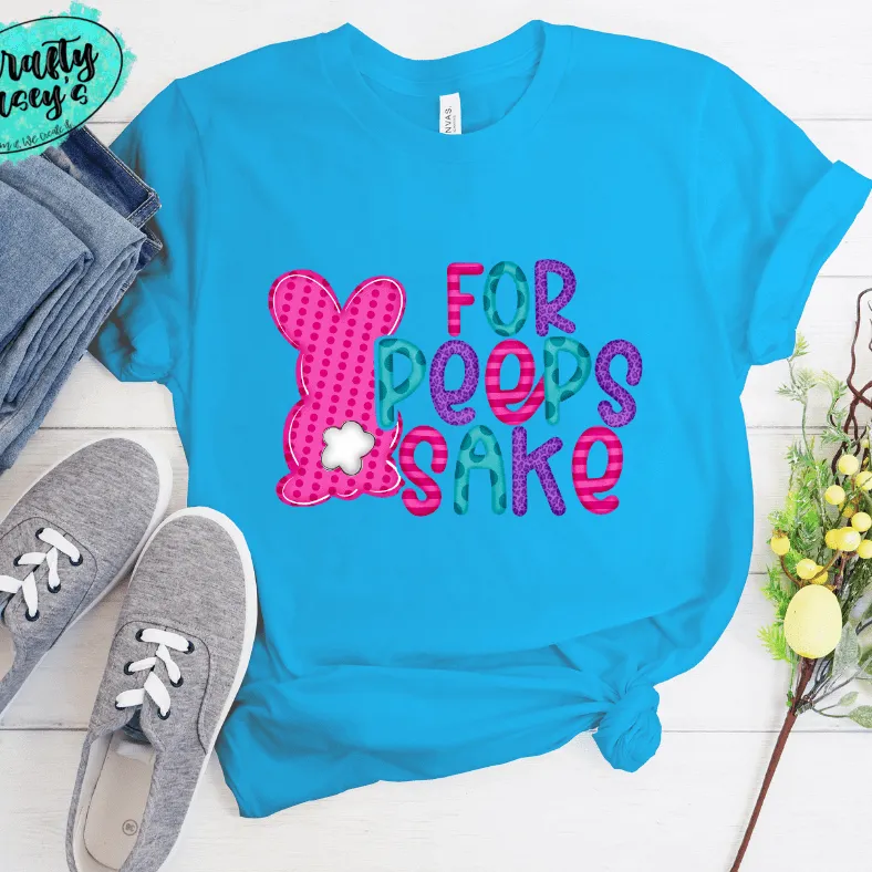Hot Pink For Peeps Sake Pastel Bunnies Adult & Youth Easter Tee