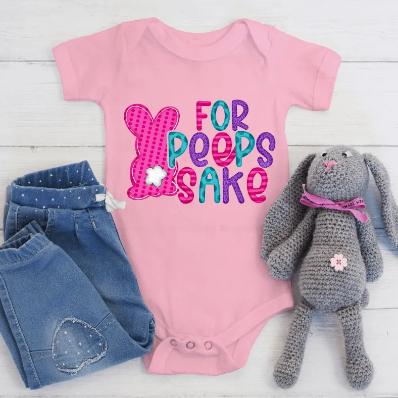 Hot Pink For Peeps Sake Pastel Bunnies Adult & Youth Easter Tee
