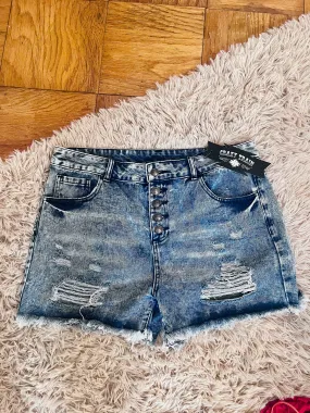 Jackson crazy train distressed shorts