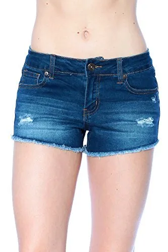 Khanomak Distressed Acid Wash Short Shorts