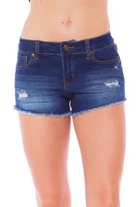 Khanomak Distressed Acid Wash Short Shorts