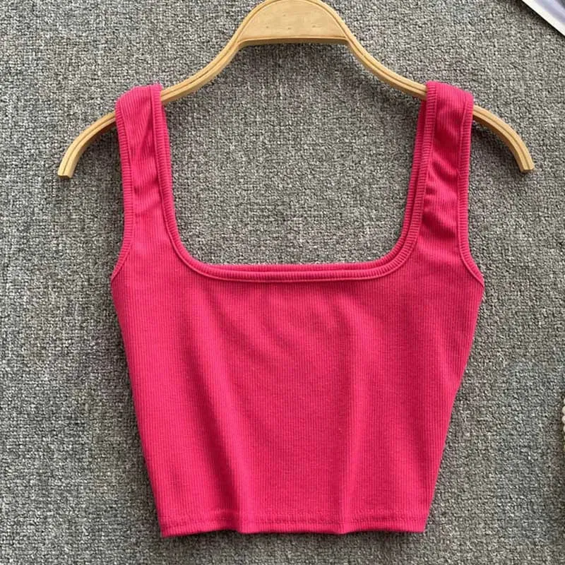 Lady Glams Tank Top Women Sexy Backless Top - Slim Fit Bottoming Blouse, Solid Crop Top Sleeveless Camis Mujer