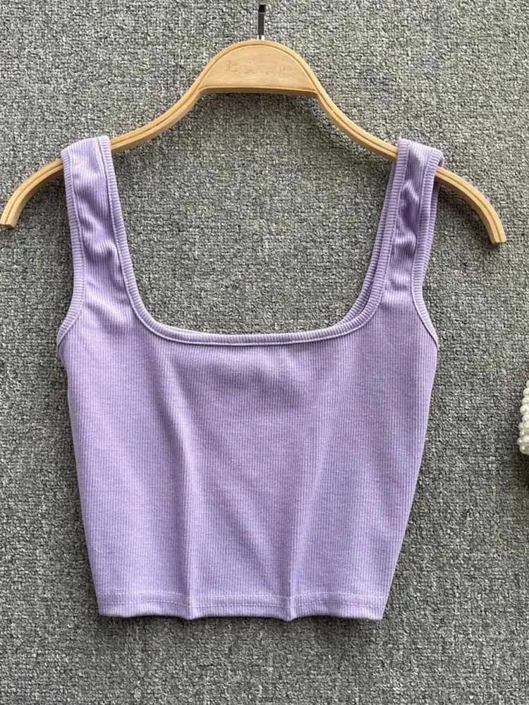 Lady Glams Tank Top Women Sexy Backless Top - Slim Fit Bottoming Blouse, Solid Crop Top Sleeveless Camis Mujer