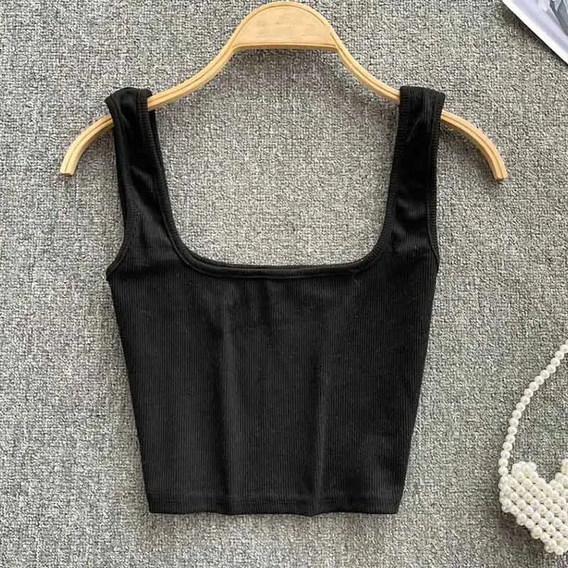 Lady Glams Tank Top Women Sexy Backless Top - Slim Fit Bottoming Blouse, Solid Crop Top Sleeveless Camis Mujer