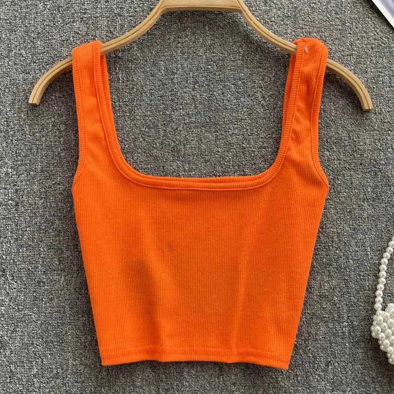 Lady Glams Tank Top Women Sexy Backless Top - Slim Fit Bottoming Blouse, Solid Crop Top Sleeveless Camis Mujer