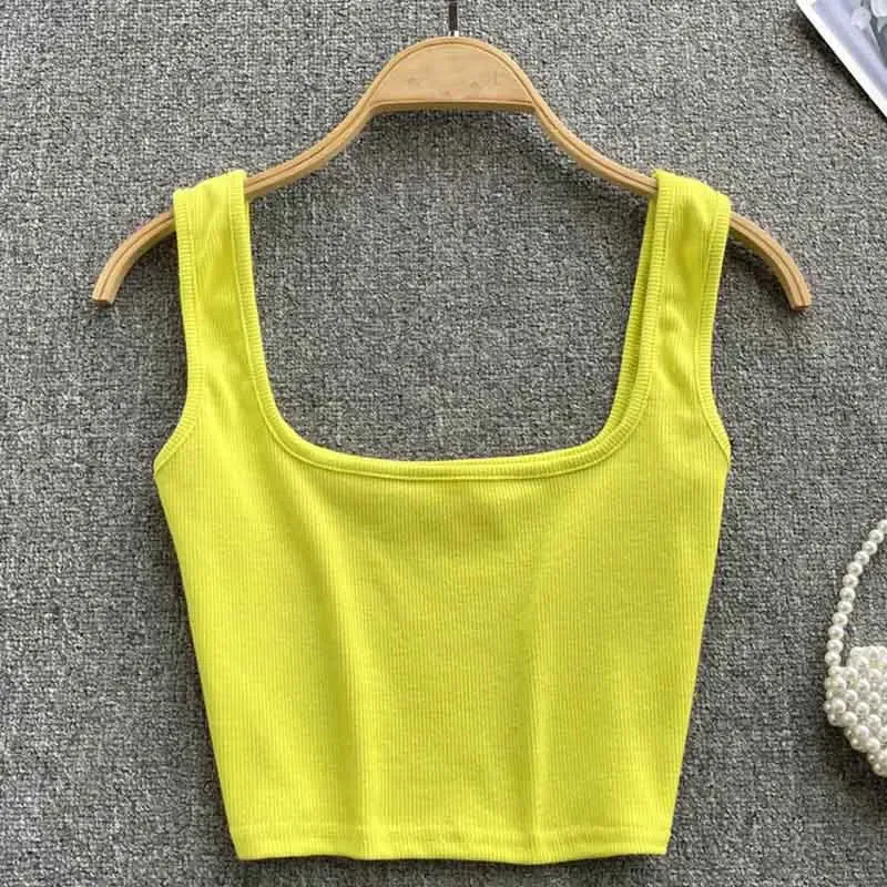 Lady Glams Tank Top Women Sexy Backless Top - Slim Fit Bottoming Blouse, Solid Crop Top Sleeveless Camis Mujer