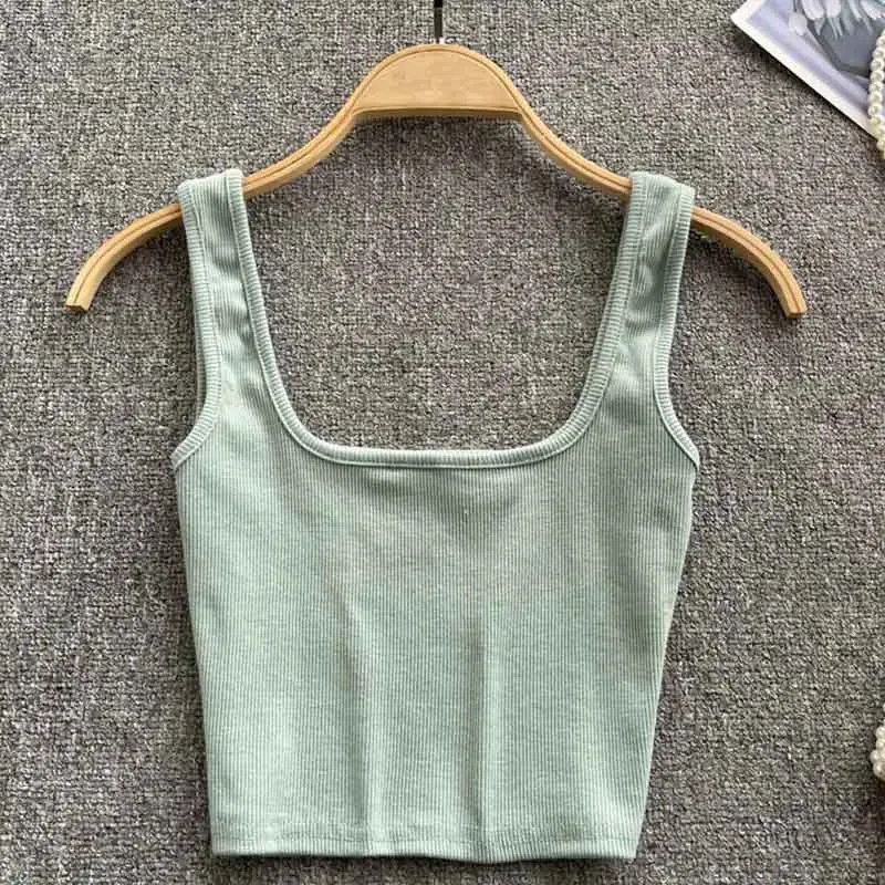 Lady Glams Tank Top Women Sexy Backless Top - Slim Fit Bottoming Blouse, Solid Crop Top Sleeveless Camis Mujer