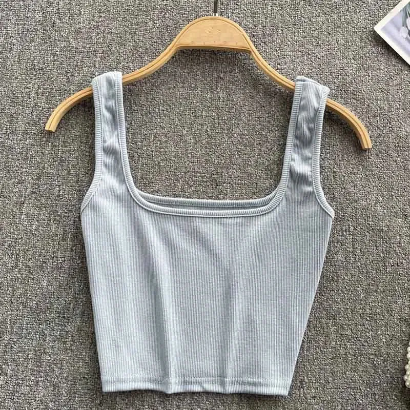 Lady Glams Tank Top Women Sexy Backless Top - Slim Fit Bottoming Blouse, Solid Crop Top Sleeveless Camis Mujer